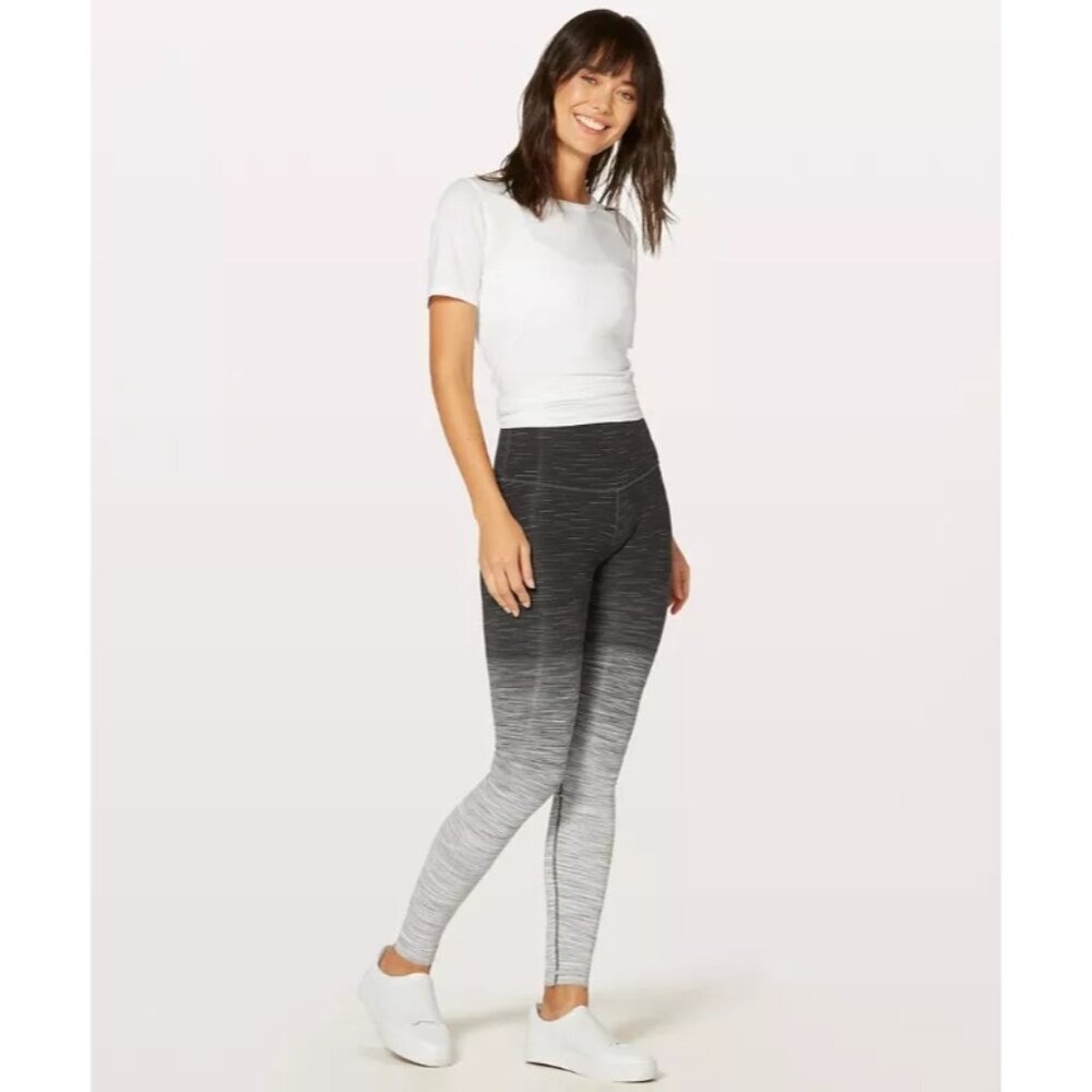Lululemon Women's Wunder Under HR Ombre Melange Space‎ Dye Leggins Size 6